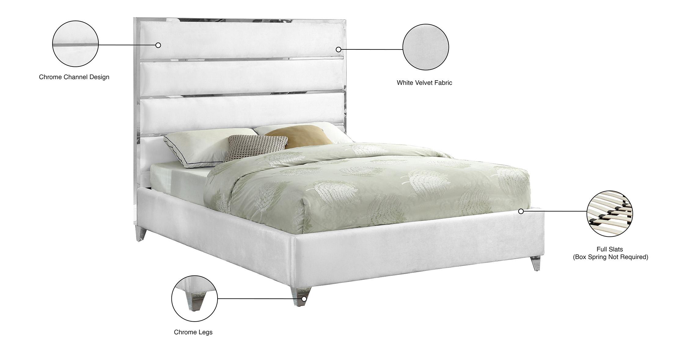 

    
Meridian Furniture Zuma ZumaWhite-Q Platform Bed White/Silver ZumaWhite-Q
