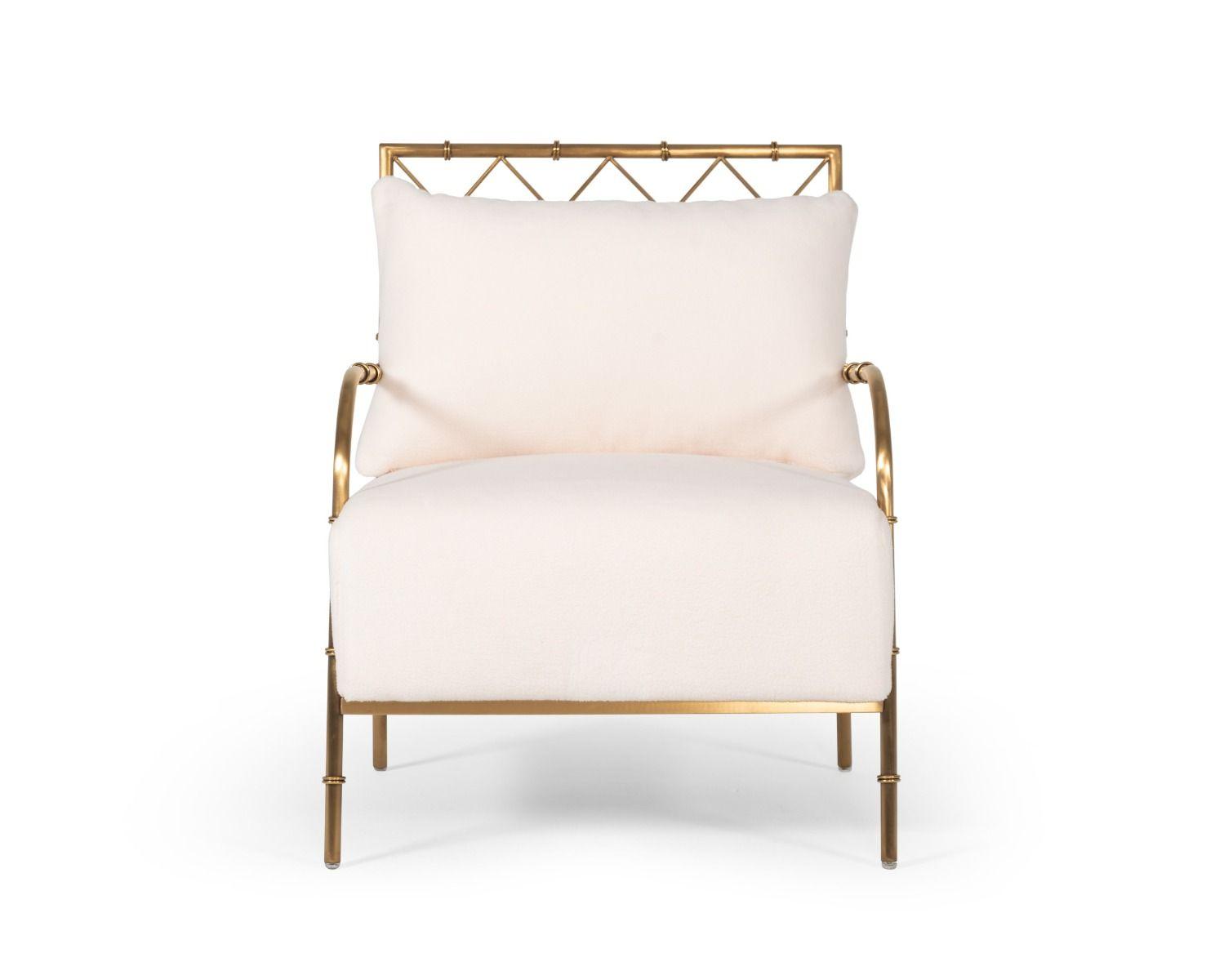 

    
Glam White Velvet & Gold Accent Chair Set 2Pcs Divani Casa Ignacio VIG Modern
