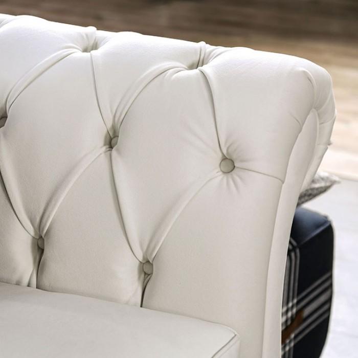 

    
SM2228-LV Glam White Velvet-like Fabric Loveseat Furniture of America SM2228-LV Antoinette
