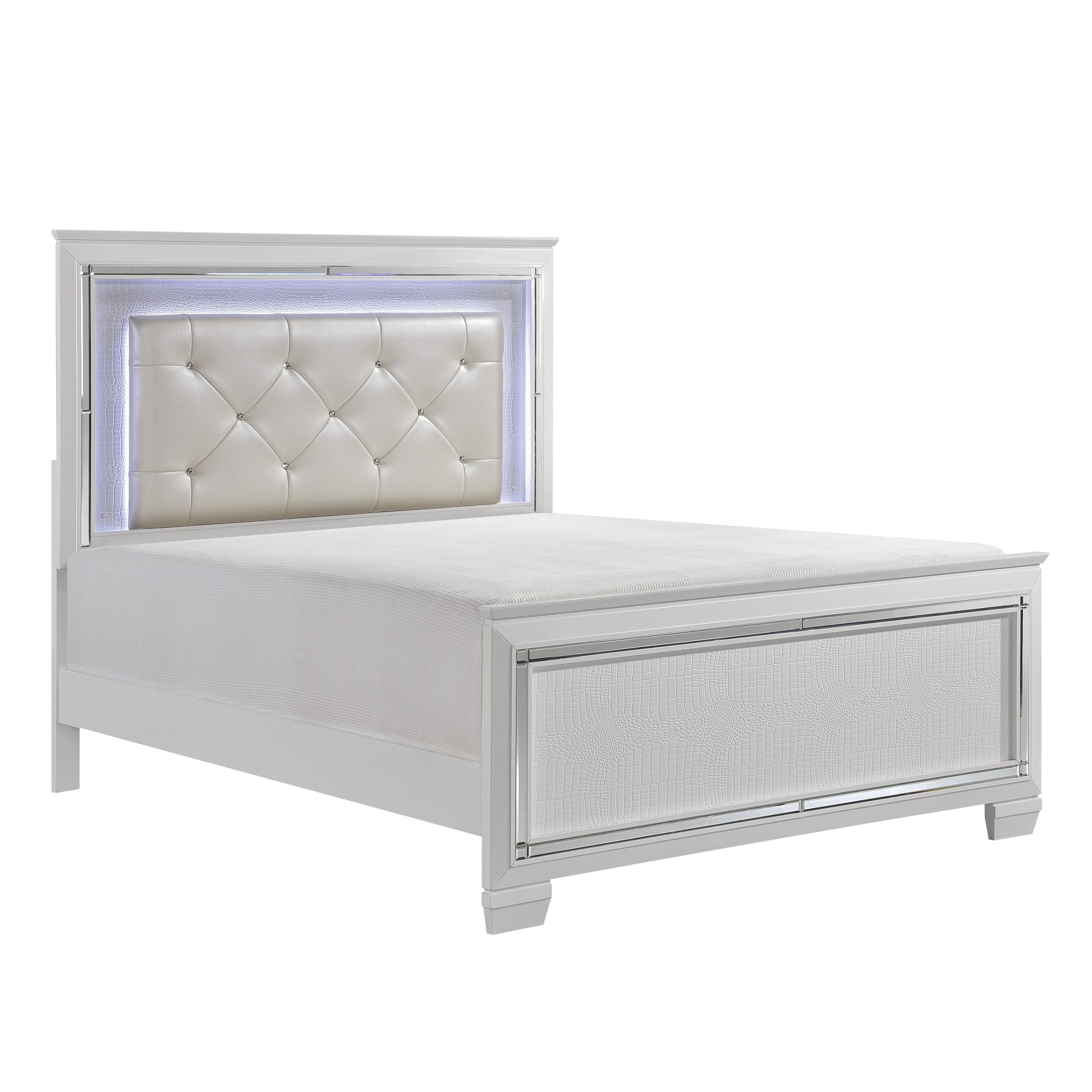 Modern Bed 1916W-1* Allura 1916W-1* in White Faux Leather