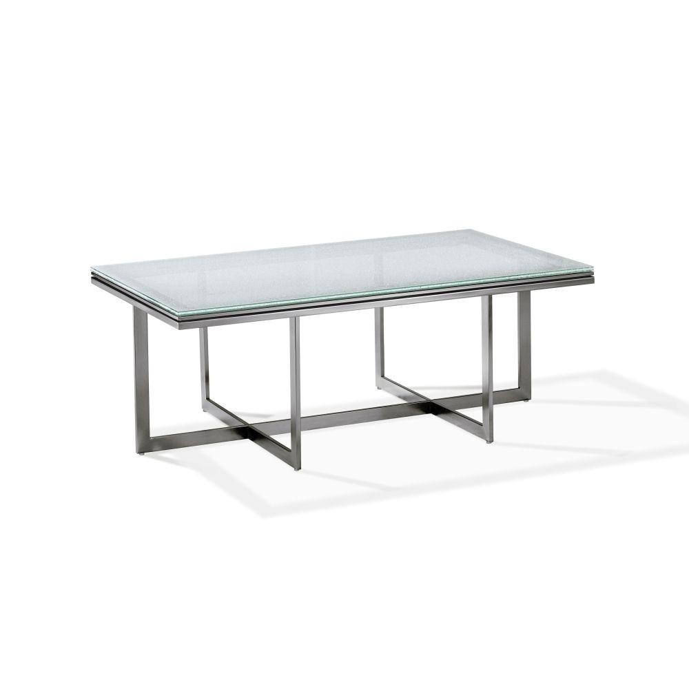 

    
Glass & Stainless Steel Coffee Table + 2 End Tables by Modus Eliza 5WT721-3pcs
