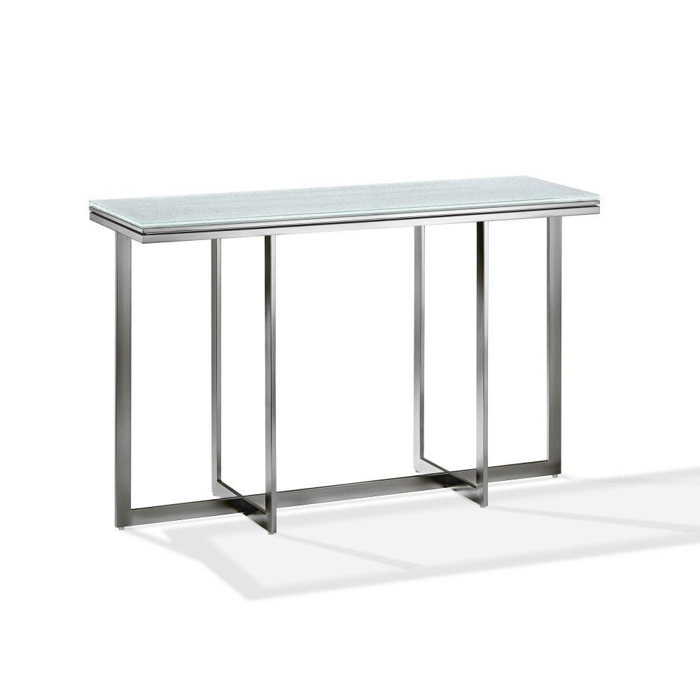 Modern Console Table Eliza 5WT723 in White, Silver 
