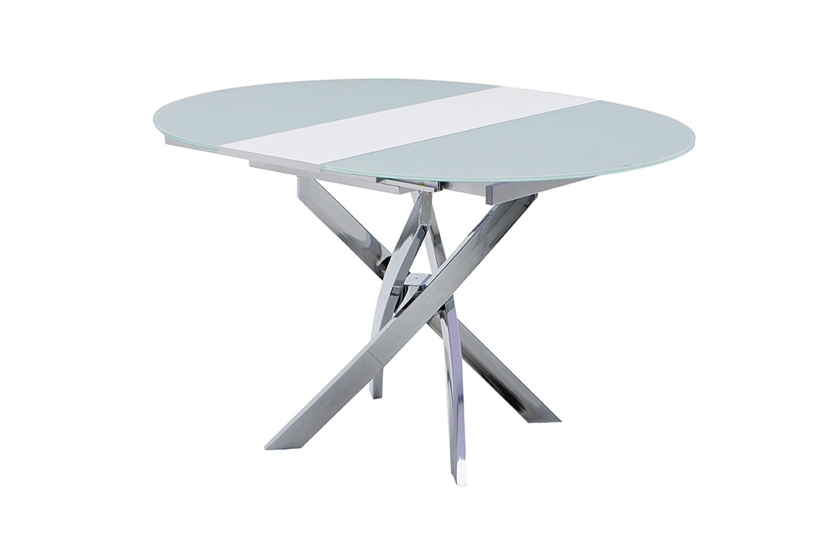 

    
Glass Top Dining Table w/Extension Modern Contemporary ESF 2303
