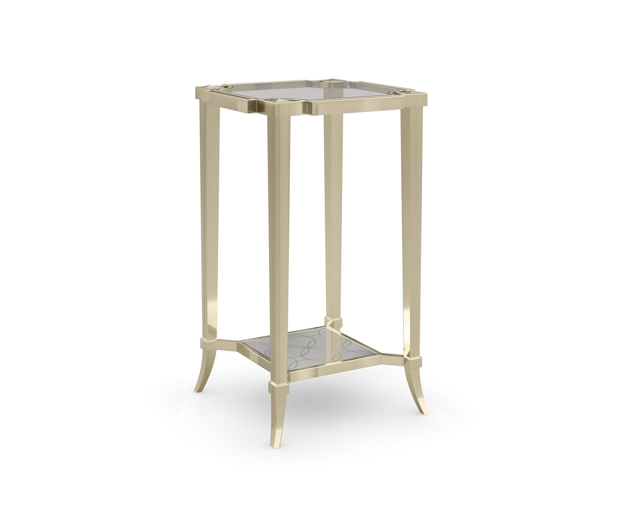Contemporary End Table SIMPLY CHARMING CLA-021-413 in Metallic, Gold 