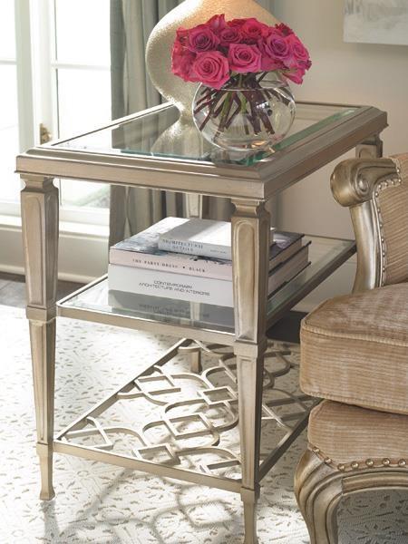 

    
 Shop  Glass Top & Metal Graphic Pattern Rectangular Coffee Table Set 2Pcs SOCIALITE by Caracole
