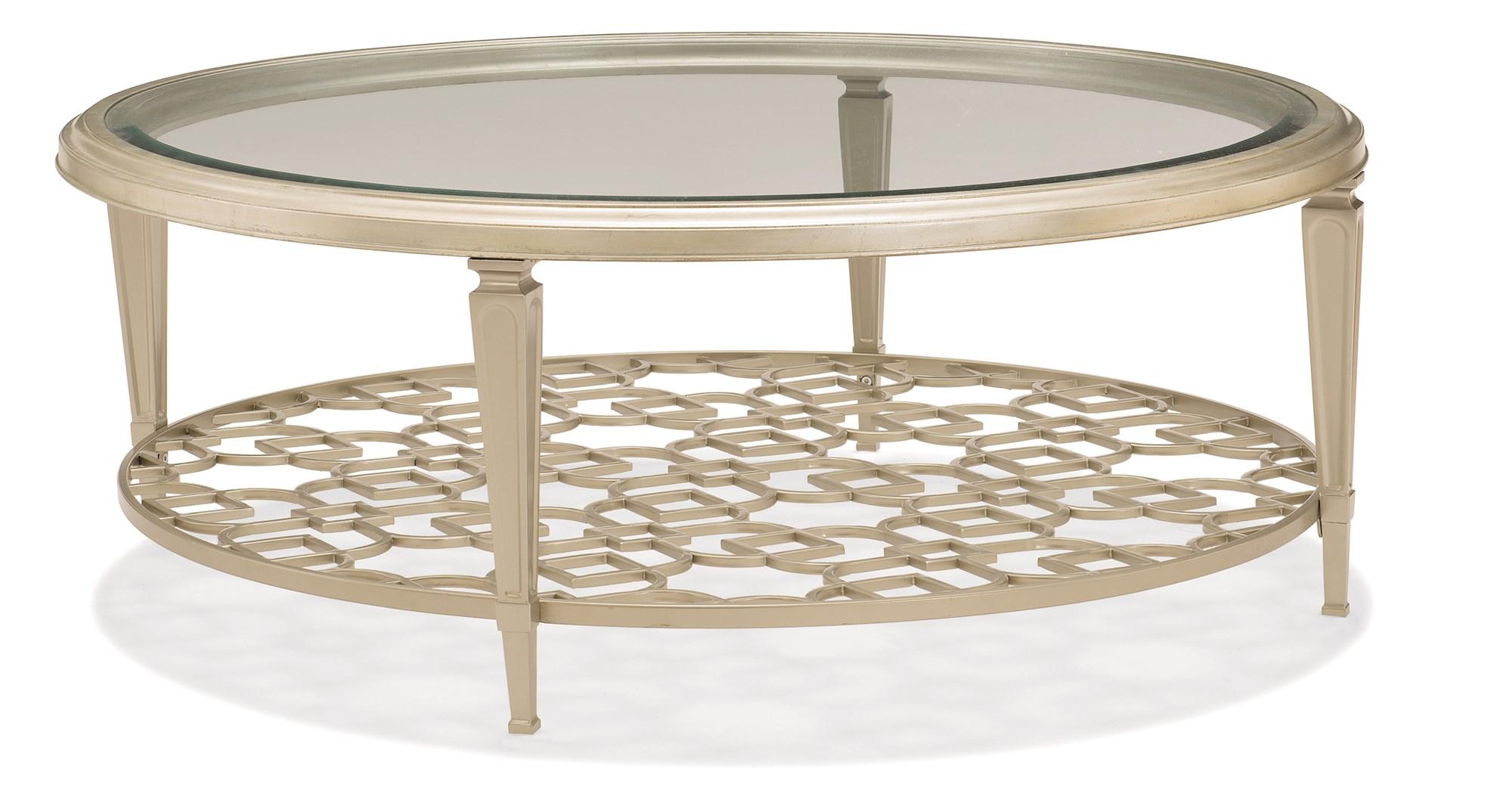 

    
Glass Top & Metal Graphic Pattern Round Coffee Table SOCIAL GATHERING by Caracole
