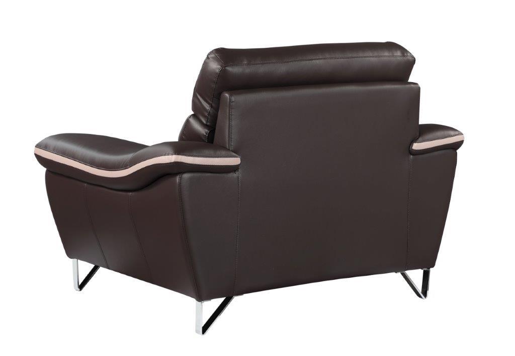 

    
Contemporary Brown Premium Leather Match Armchair Global United 168
