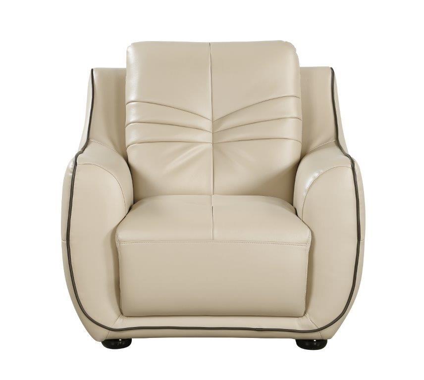 

    
Contemporary Beige Leather Air / Match Armchair Global United 2088
