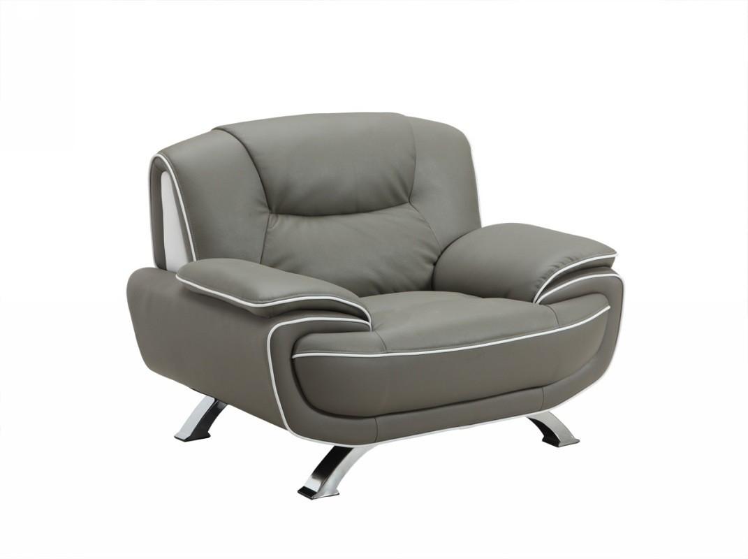 

    
Contemporary Gray Premium Leather Match Chair Global United 405
