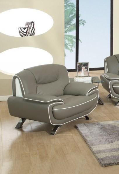 

    
Contemporary Gray Premium Leather Match Chair Global United 405
