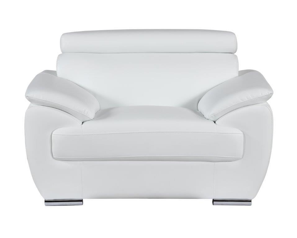 

    
White Premium Leather Match Armchair Contemporary 4571 Global United
