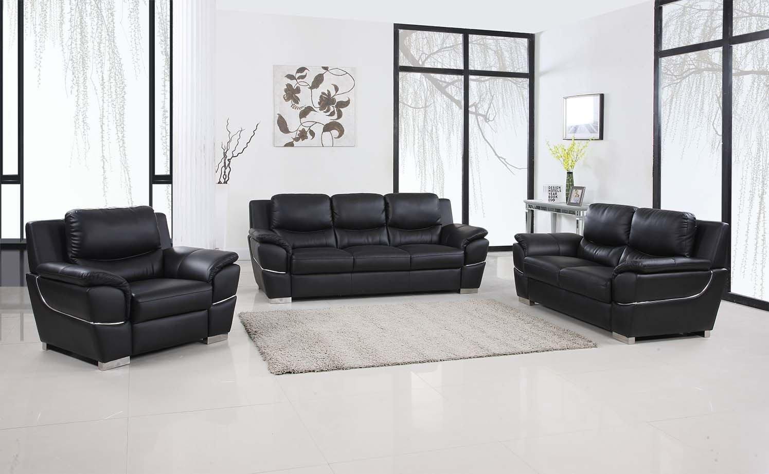 

    
 Order  BLACK Premium Leather Match Armchair Contemporary 4572 Global United
