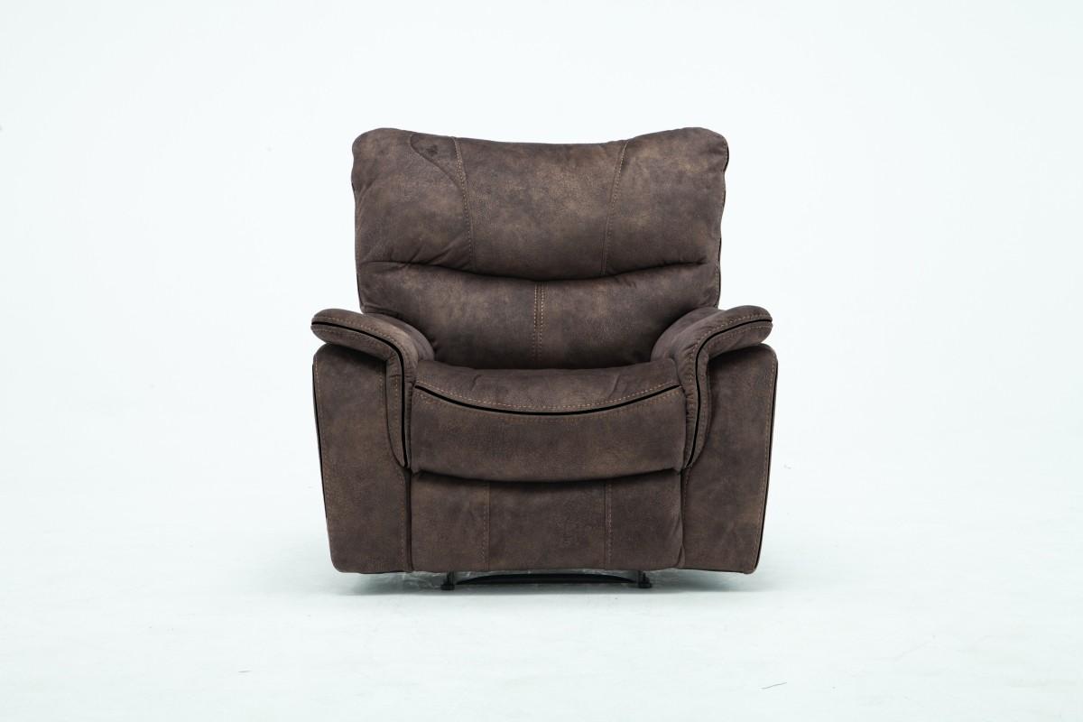 

    
Modern Dark Brown Palomino Recliner Chair Global United 7167
