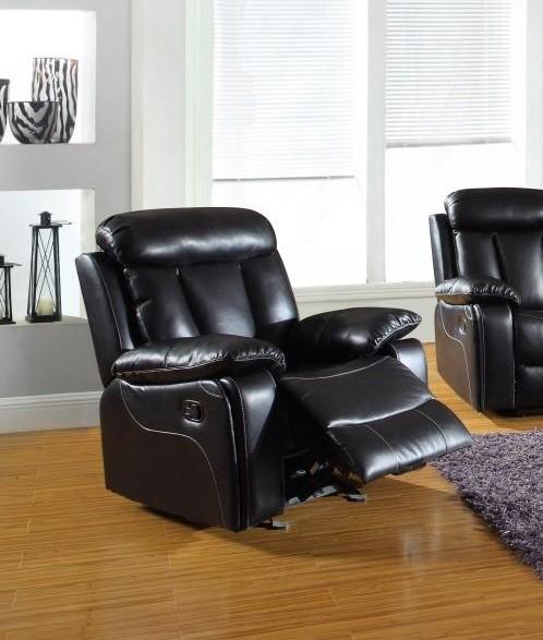 

    
Modern Black Leather Air / Match Recliner Chair Global United 9361
