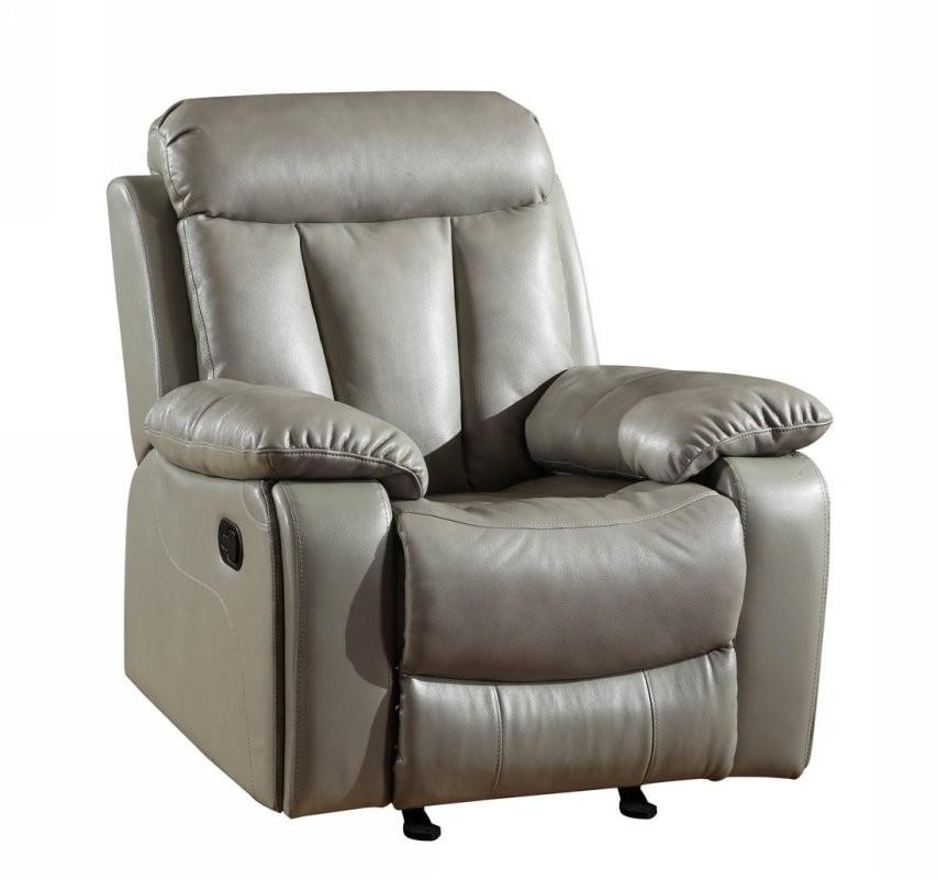 

    
Modern Gray Leather Air / Match Recliner Chair Global United 9361
