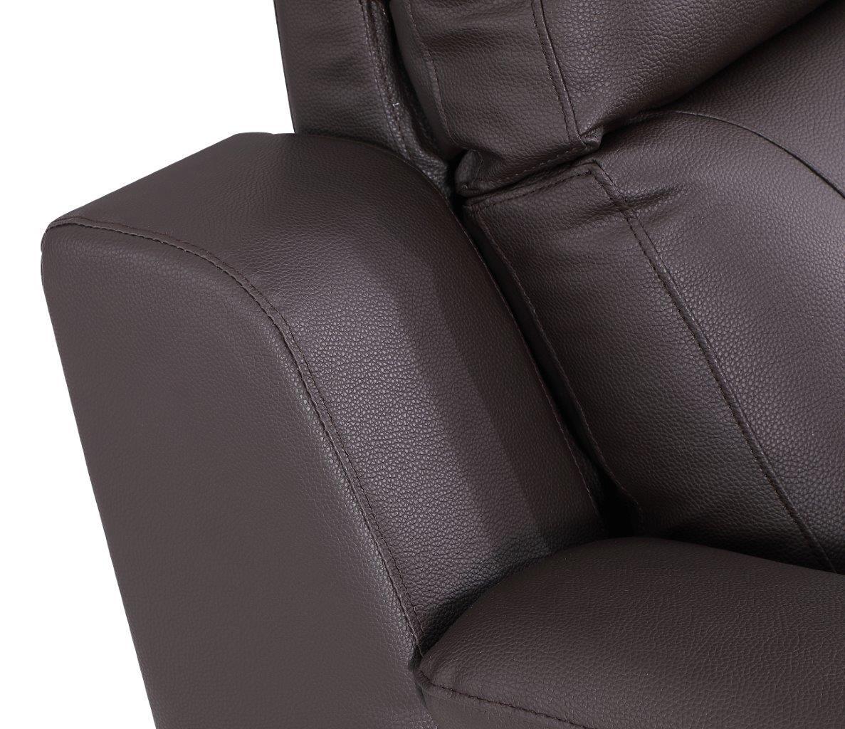 

        
00083398860135Contemporary Brown Leather Gel / Match Recliner Armchair Global United 9408
