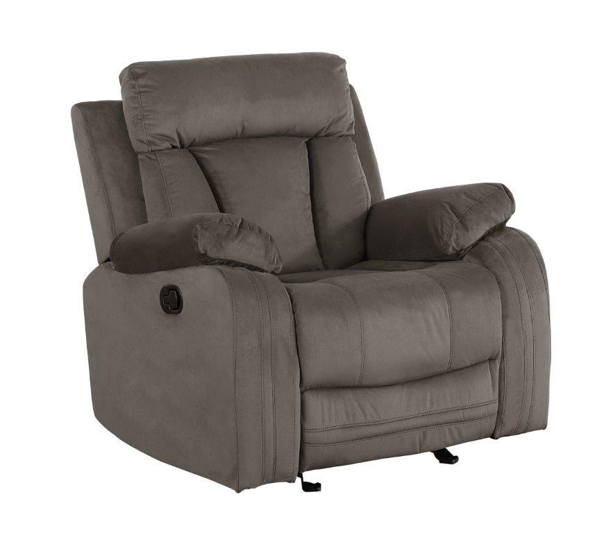 Contemporary Recliner Chair 9760 9760-BROWN-CH in Brown Microfiber