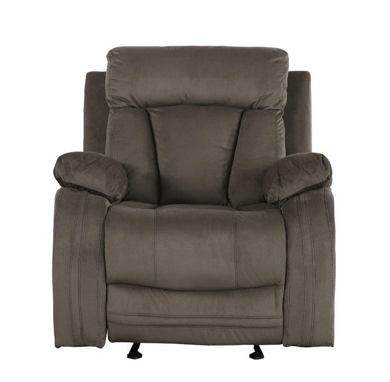 

    
Contemporary Brown Microfiber Recliner Chair Global United 9760
