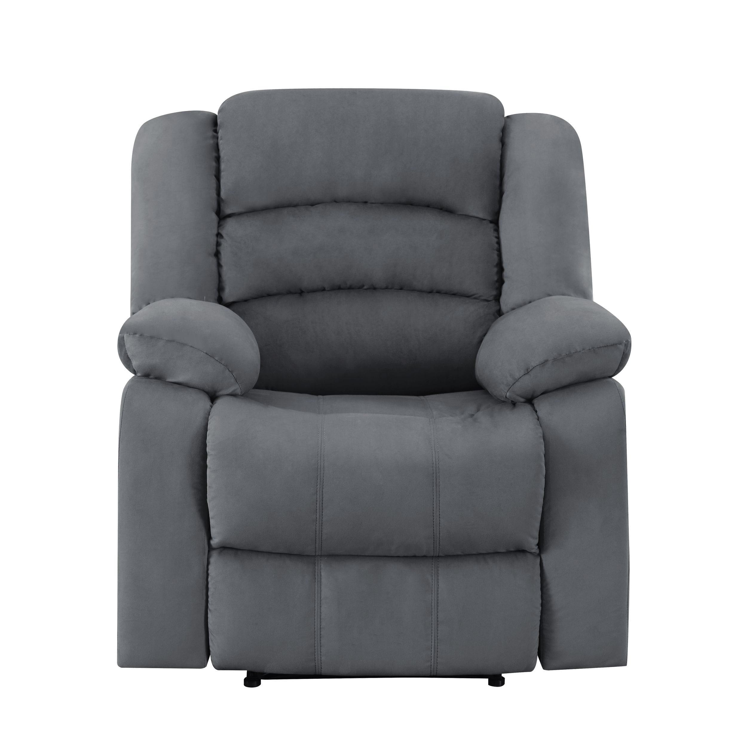 

    
Gray Microfiber Recliner Chair Contemporary Global United 9824
