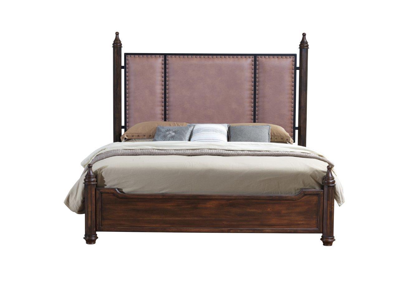 

    
Global Furniture Cassandra Traditional Walnut Acacia Wood Queen Bedroom Set 5Pcs
