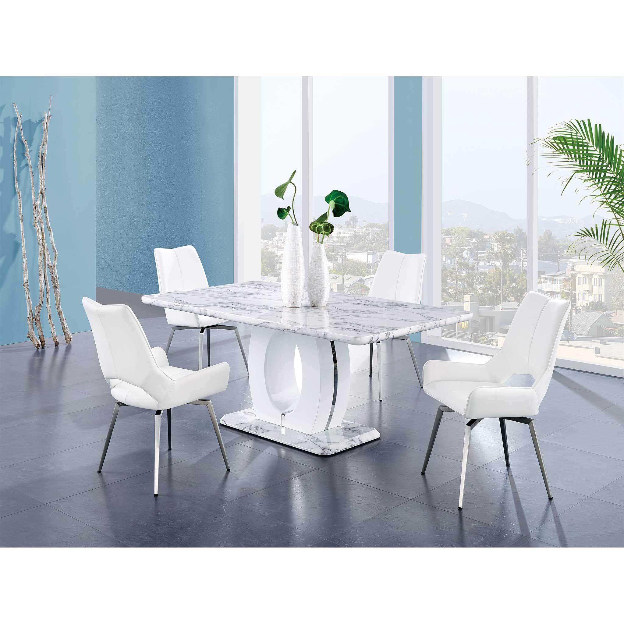 Global Furniture USA D894DT / D4878NDC-WH Dining Table Set