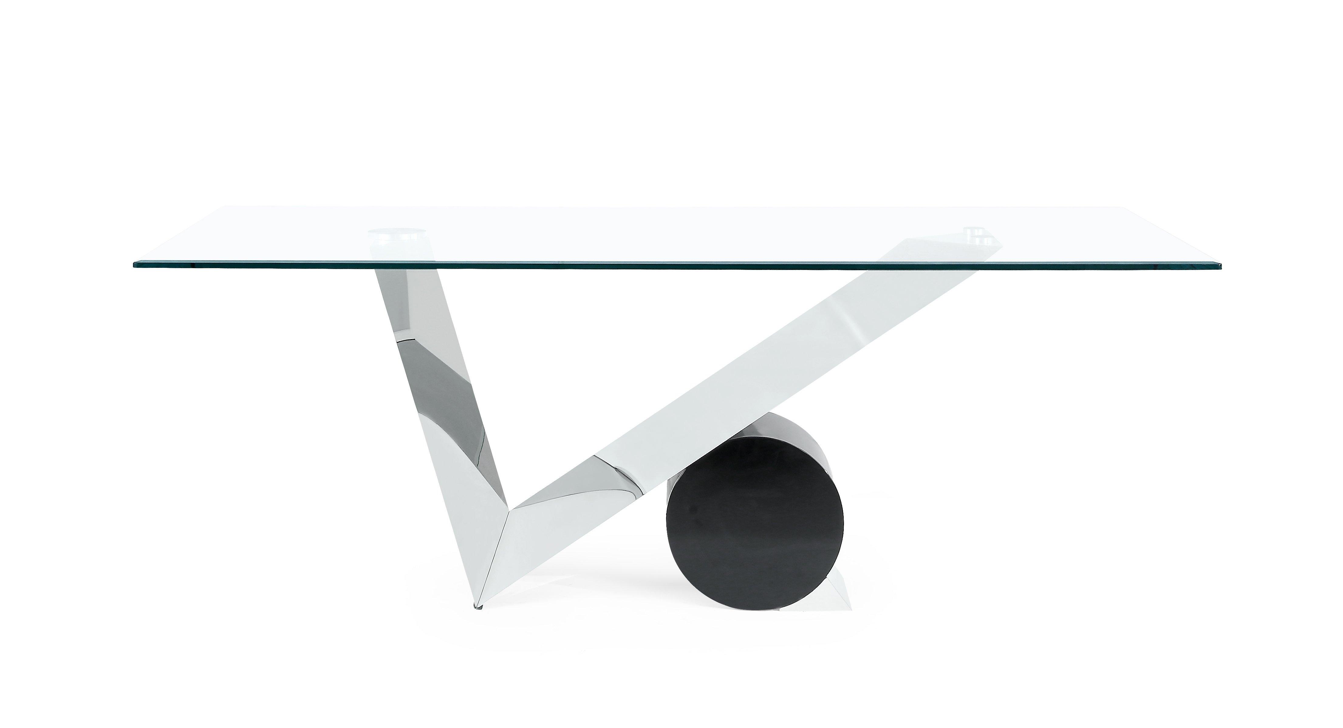 

    
Global Furniture D987DT W/D9902DC-BL Glass Top Table & Black PU Chair Dining Set 5 Pcs
