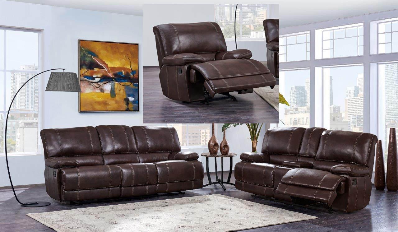 

    
Global Furniture U1953 Contemporary Coffee Leather Gel Recliners Sofa Set 3 Pcs
