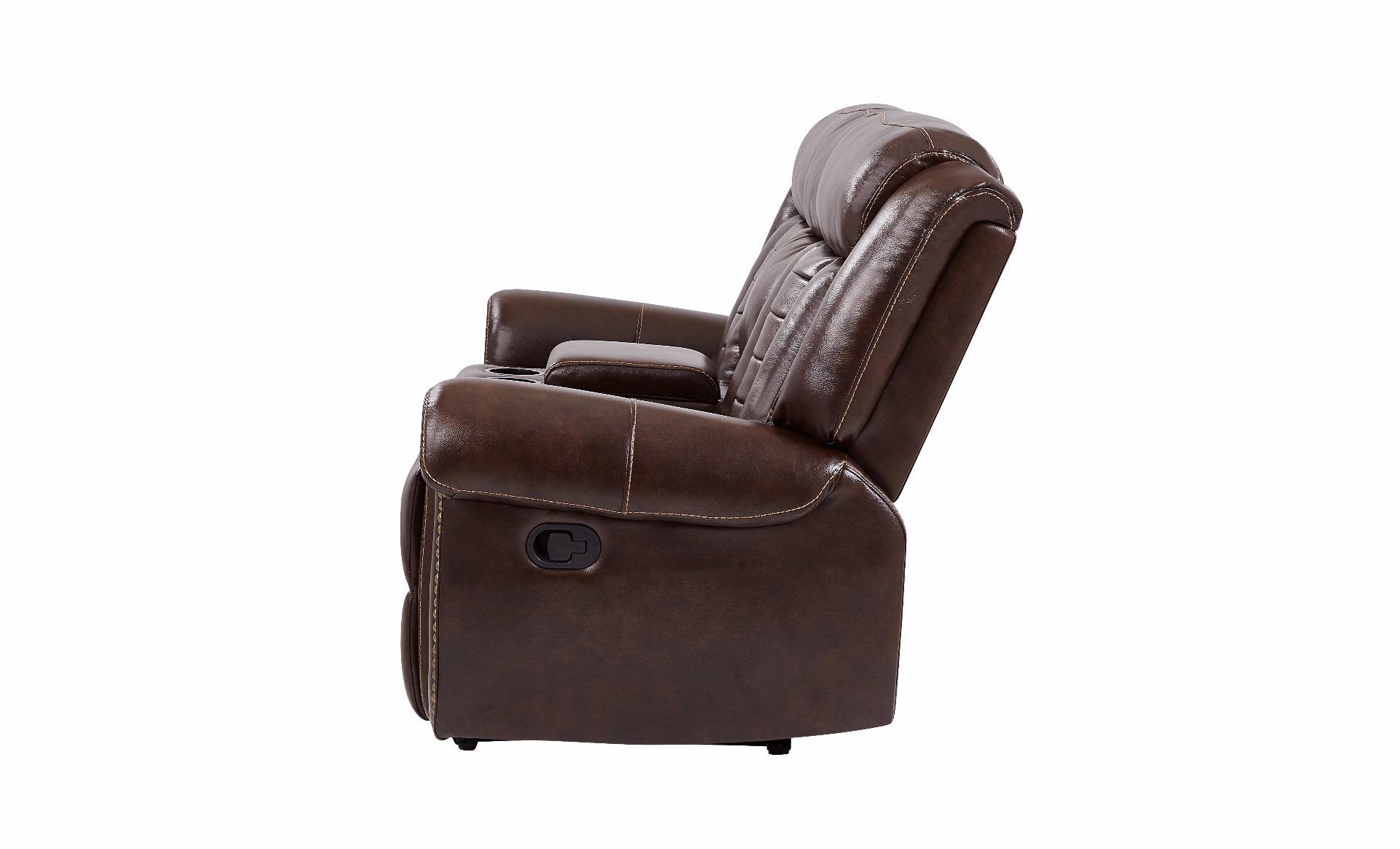 

                    
Buy Global Furniture U2101B Modern Chocolate Leather Gel Reclining Sofa Set 2Pcs
