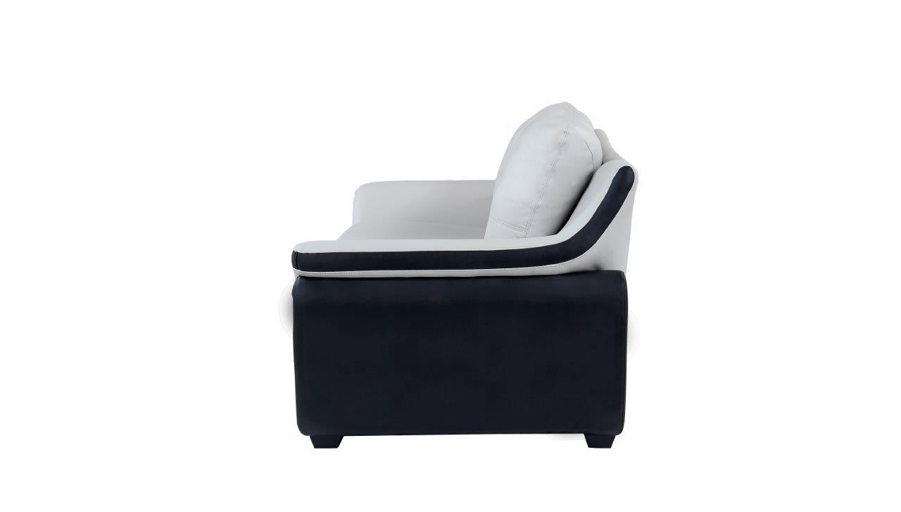 

    
U3250-Sofa Set-2 Global Furniture U3250 Light Grey Polyurethane/Black Bonded Leather Sofa Set 2Pcs
