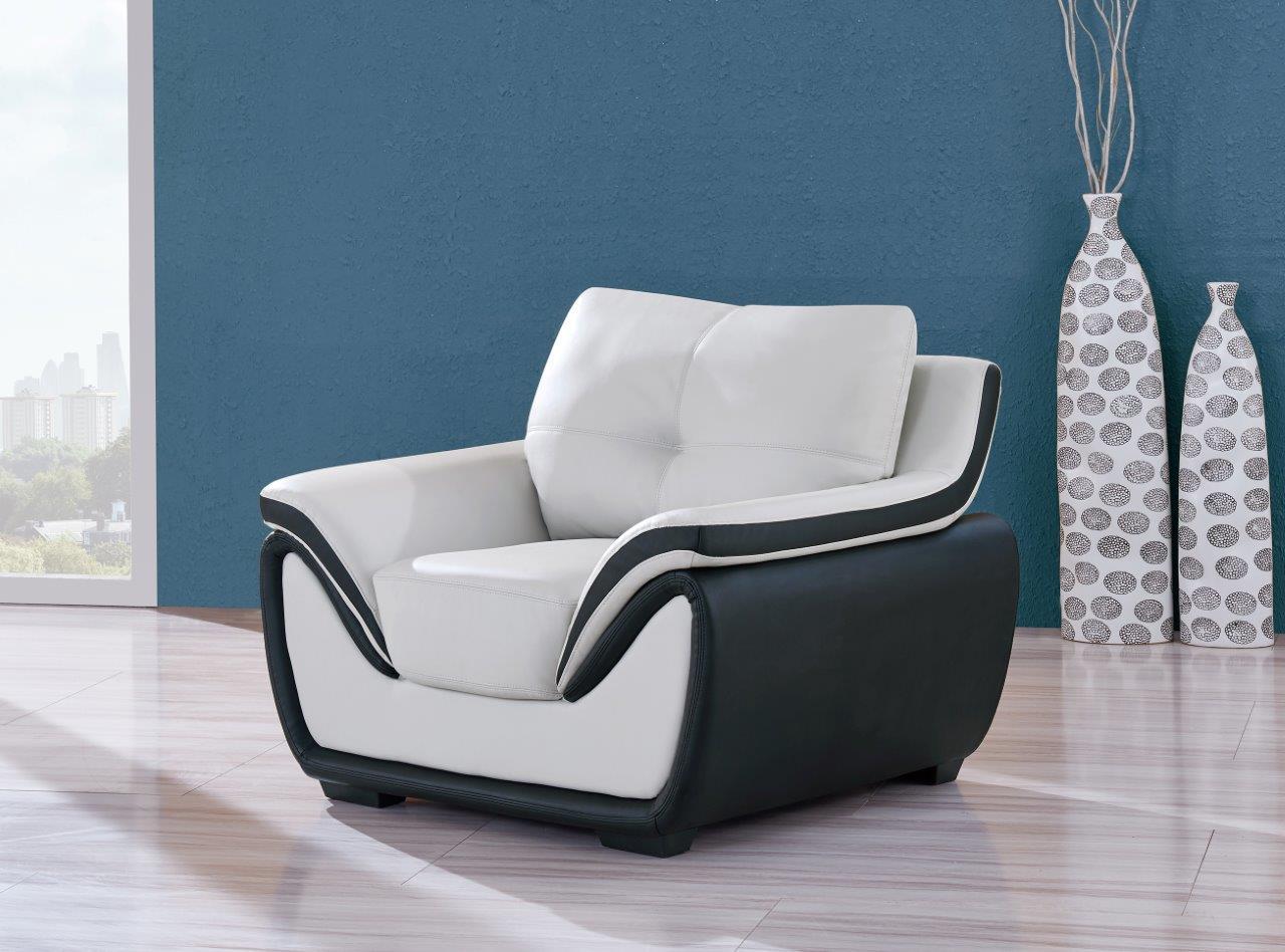 

        
00887179005711Global Furniture U3250 Light Grey Polyurethane/Black Bonded Leather Sofa Set 3Pcs
