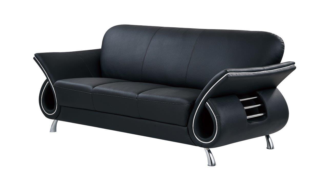 

        
Global Furniture USA U559 Sofa Loveseat Black Leather 00887179001966
