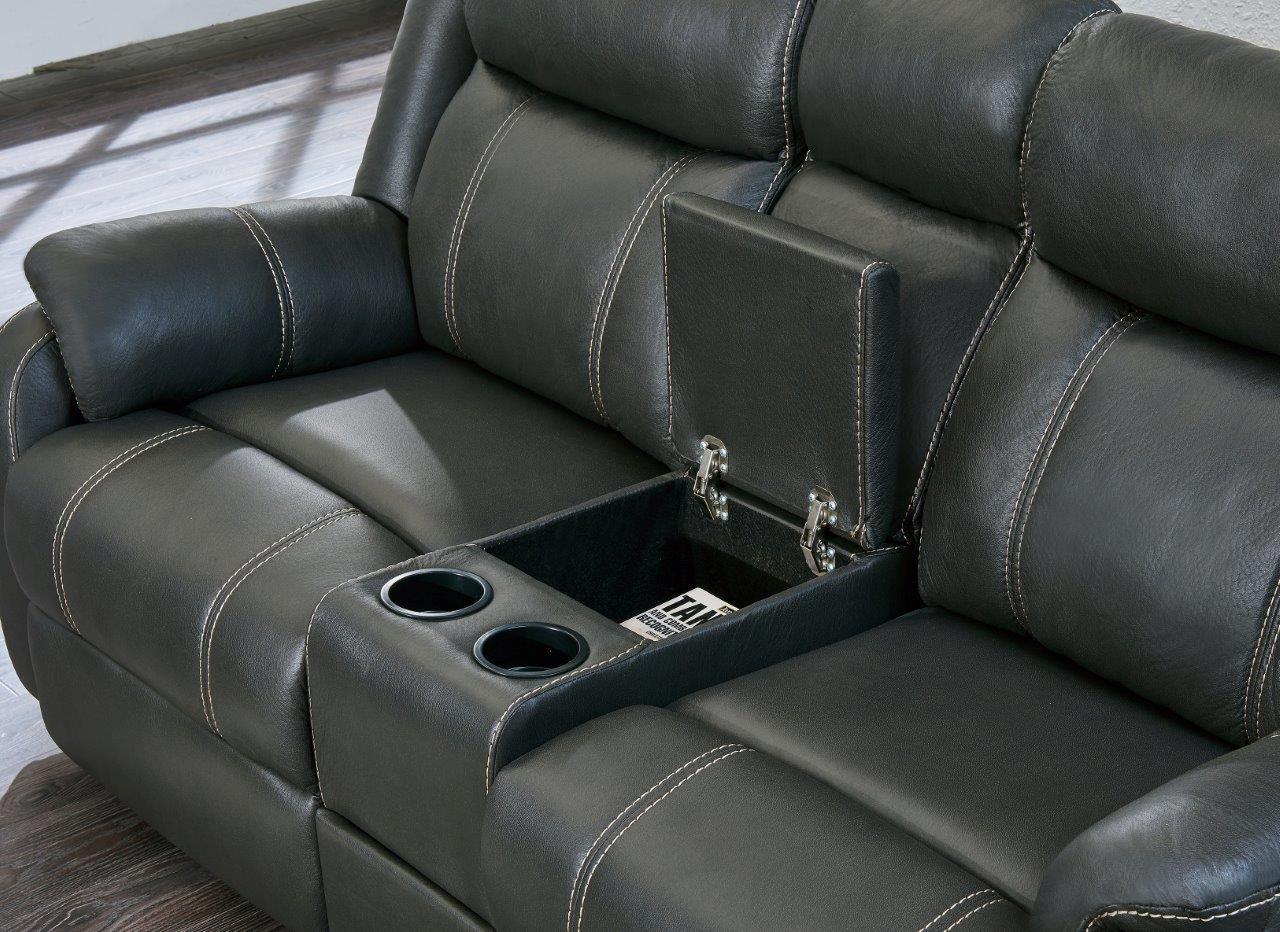 

    
U7303 GR -Sofa Set-2 Global Furniture U7303 GR Gin Rummy Chacroal Leather Gel Reclining Sofa Set 2Pcs

