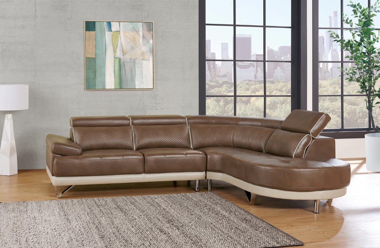 

    
Global Furniture U7730-SEC  Modern Pluto Walnut / Pearl Sectional Sofa
