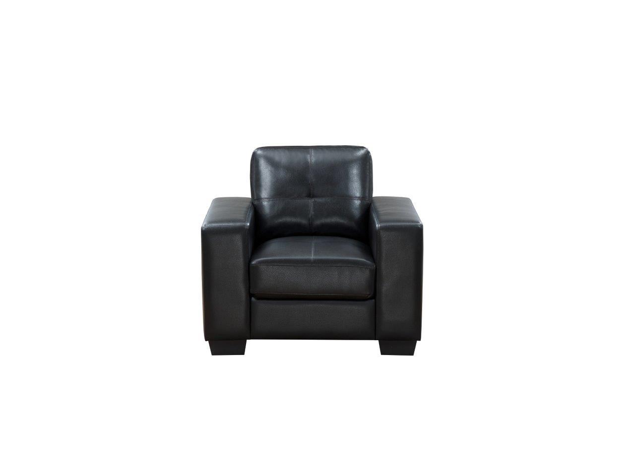 

                    
Global Furniture USA U803 BL Sofa Loveseat and Chair Set Black leather gel Purchase 
