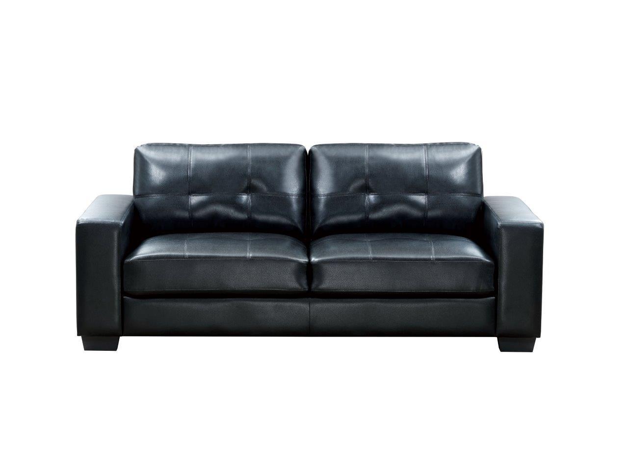 

    
Global Furniture U803 BL Modern Black Leather Gel Living Room Sofa Set 3 Pcs
