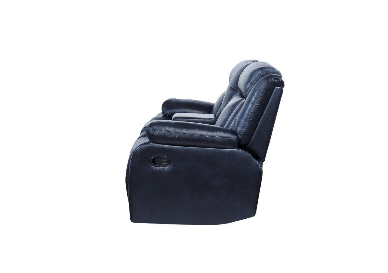 

    
U8036 BLUE -Sofa Set-3 Global Furniture U8036 BLUE Modern Rich Blue Leather Gel Reclining Sofa Set 3Pcs
