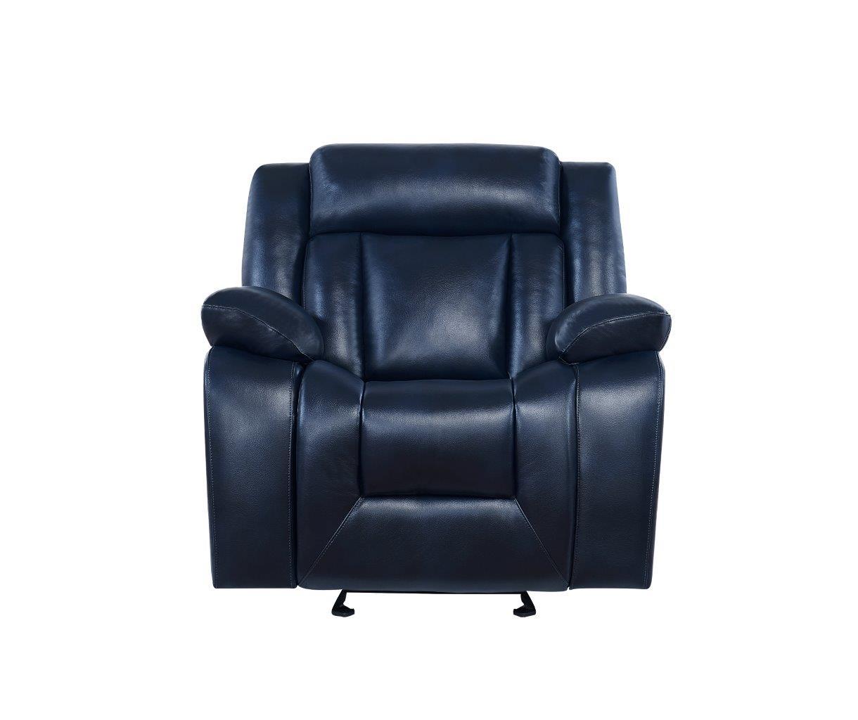 

    
U8036 BLUE -Sofa Set-3 Global Furniture USA Recliner Sofa Set
