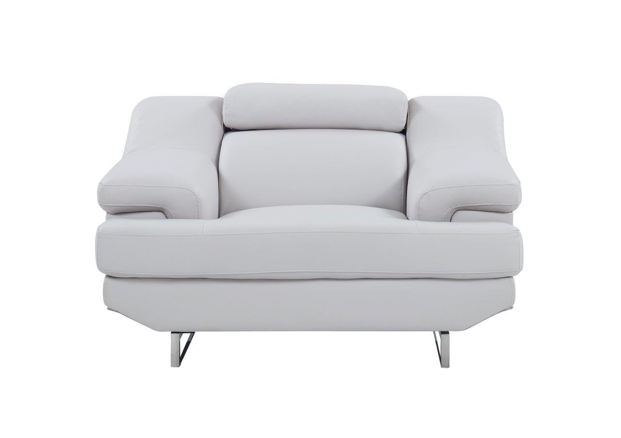 

    
U8141 GR -Sofa Set-3 Global Furniture U8141 GR Natalie Light Grey Bonded Leather Sofa Set 3Pcs
