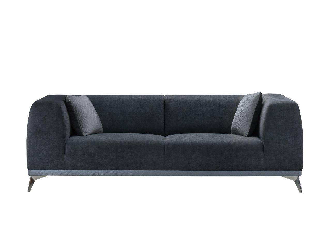 

    
Global Furniture U833 GR  Contemporary Grey Fabric Metal Legs Sofa Set 2Pcs
