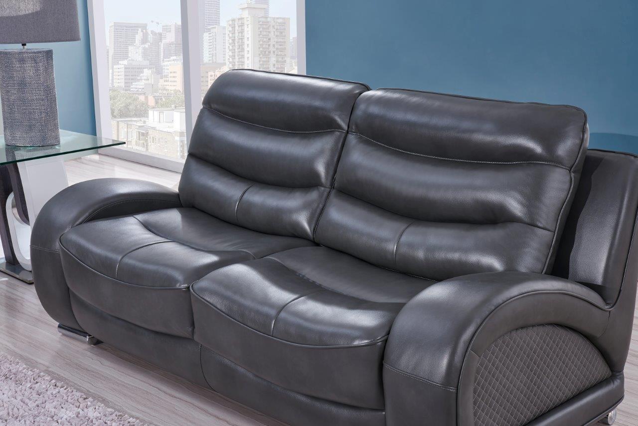 

        
00887179037705Global Furniture U8340 Contemporary Grey Leather Gel Living Room Sofa Set 2 Pcs
