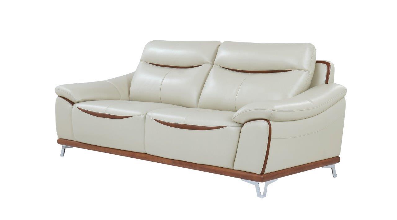 

        
Global Furniture USA U8351 Sofa Loveseat and Chair Set Beige leather gel 00887179033837
