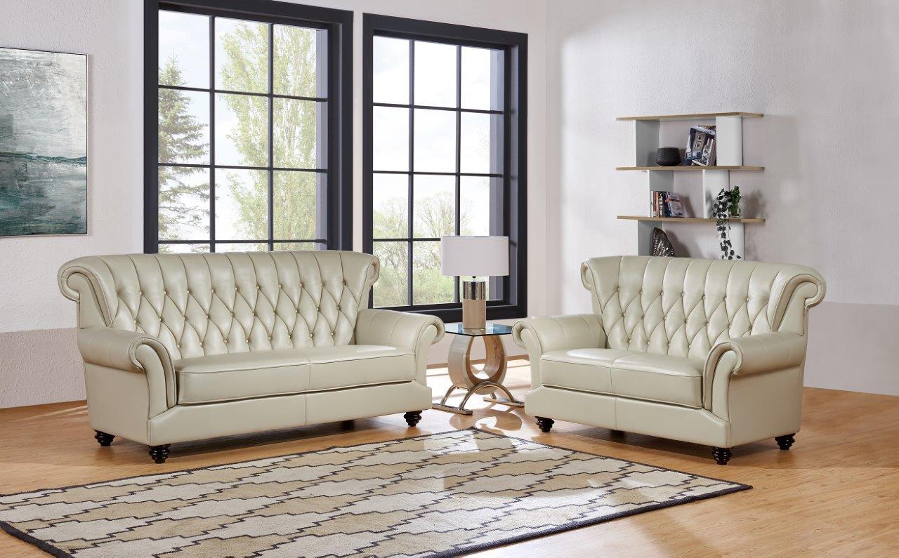 

    
Global Furniture U8630 PEARL Contemporary White Pearl Leather Gel Sofa Set 2Pcs
