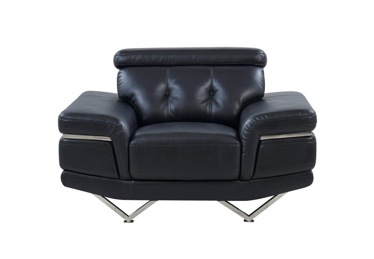 

    
U8740-BL -Sofa Set-3 Global Furniture U8740-BL Black Leather Gel Adjustable Headrest Sofa Set 3Pcs
