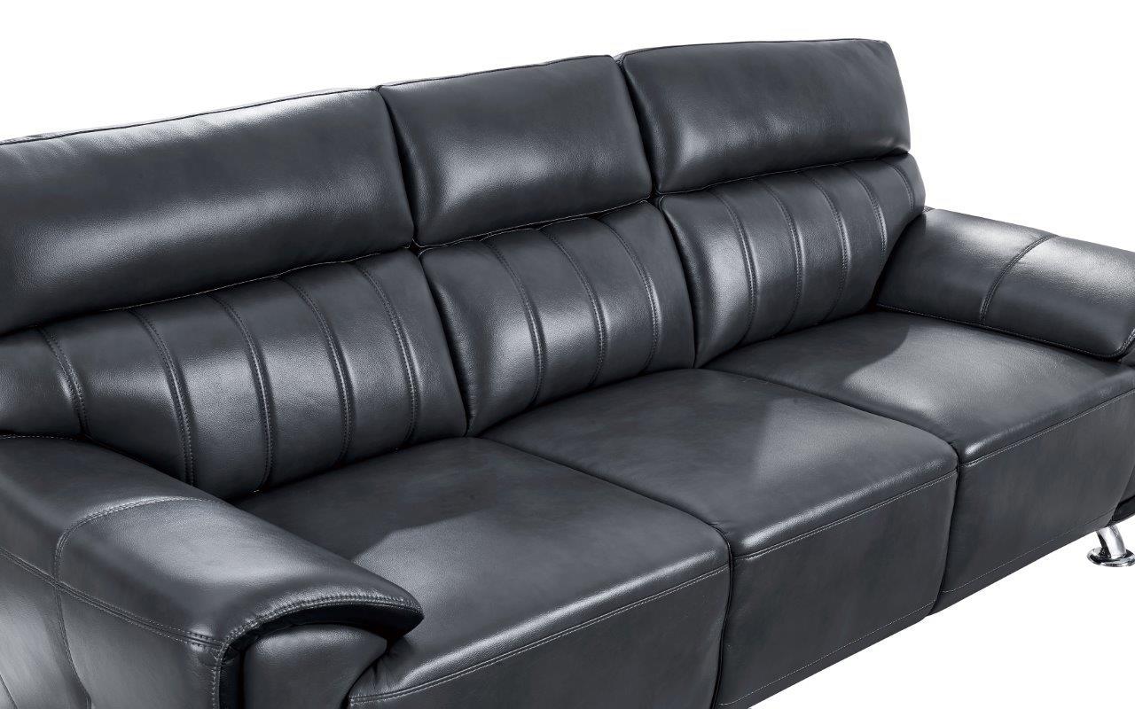 

    
Global Furniture U8750 GR Contemporary Black Leather Gel Sofa Set 2Pcs
