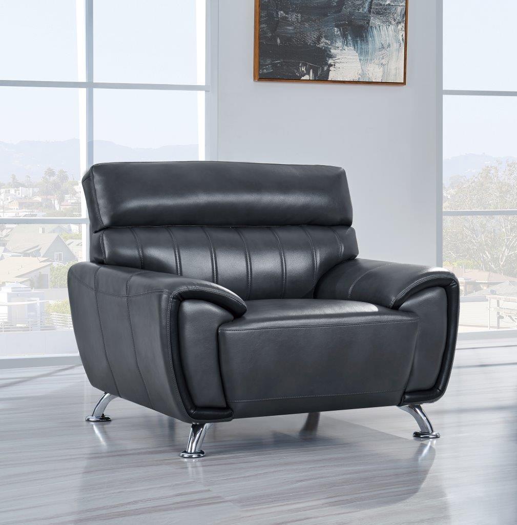 

    
 Order  Global Furniture U8750 GR Contemporary Black Leather Gel Sofa Set 3Pcs
