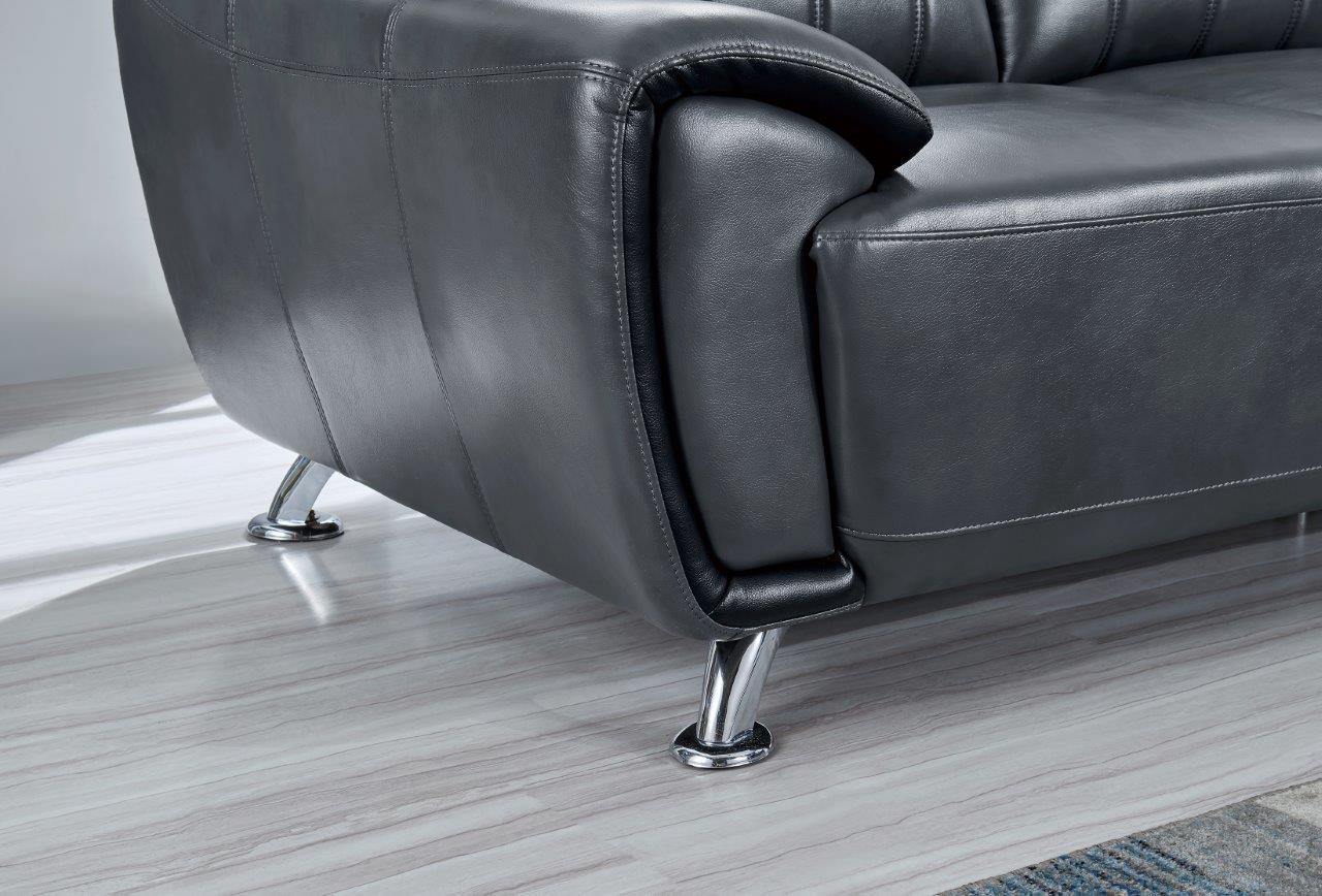 

    
 Photo  Global Furniture U8750 GR Contemporary Black Leather Gel Sofa Set 3Pcs

