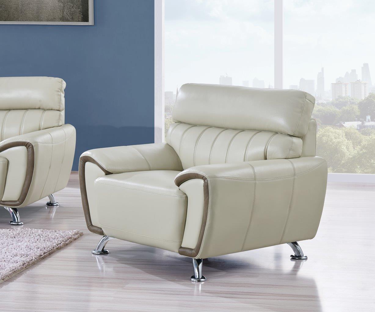 

    
 Photo  Global Furniture U8750 PEARL Contemporary White Pearl Leather Gel Sofa Set 2Pcs
