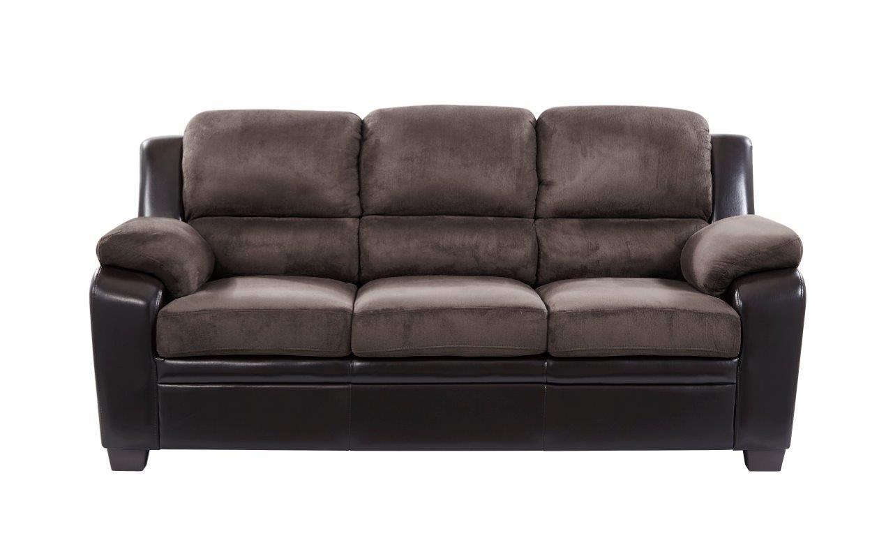 

    
Global Furniture U880018KD Contemporary Chocolate Microfiber Sofa Set 2Pcs
