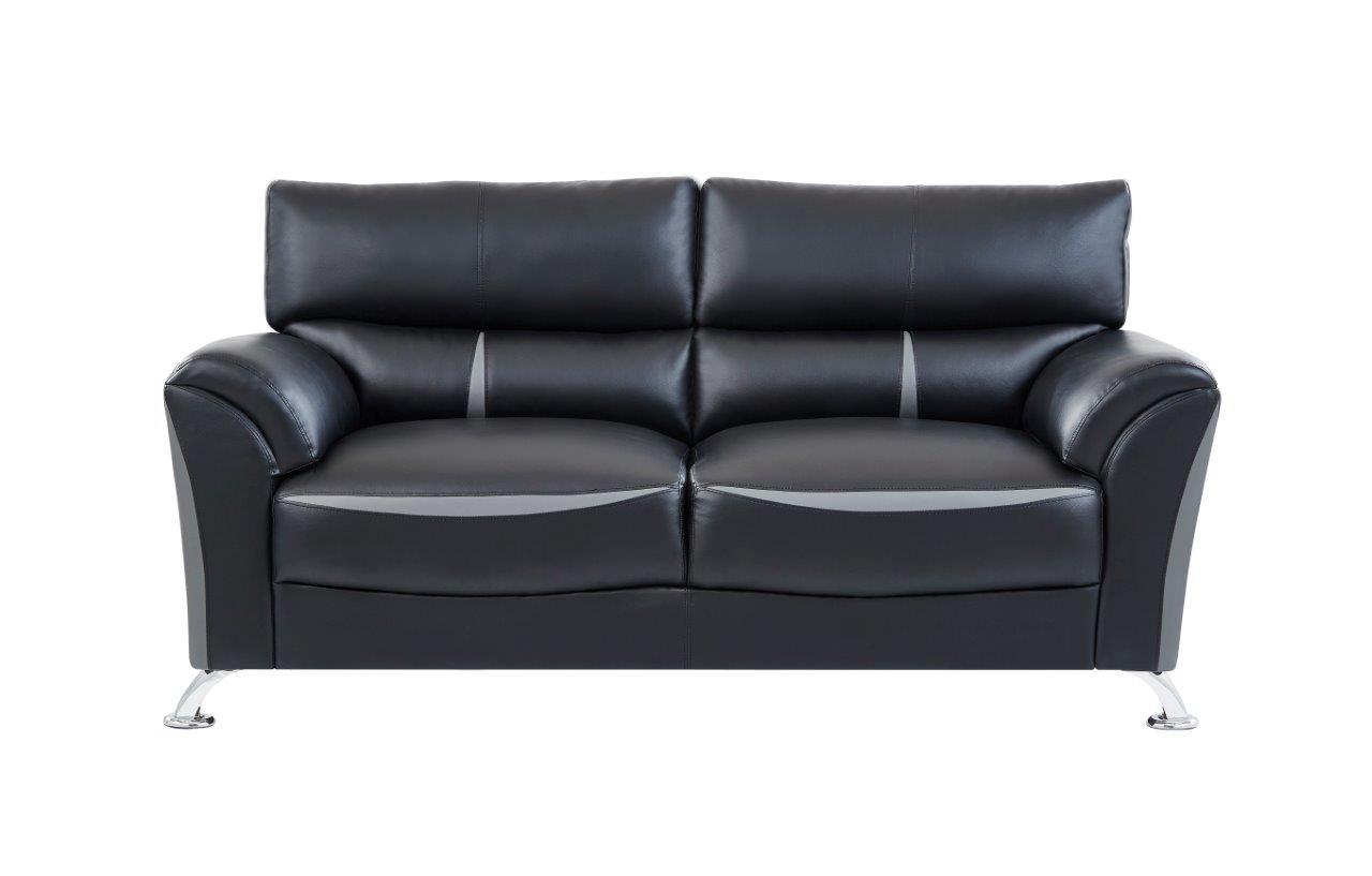 

    
Global Furniture U9100 BL/GR Contemporary Black/Grey Leather Gel Sofa Set 2Pcs
