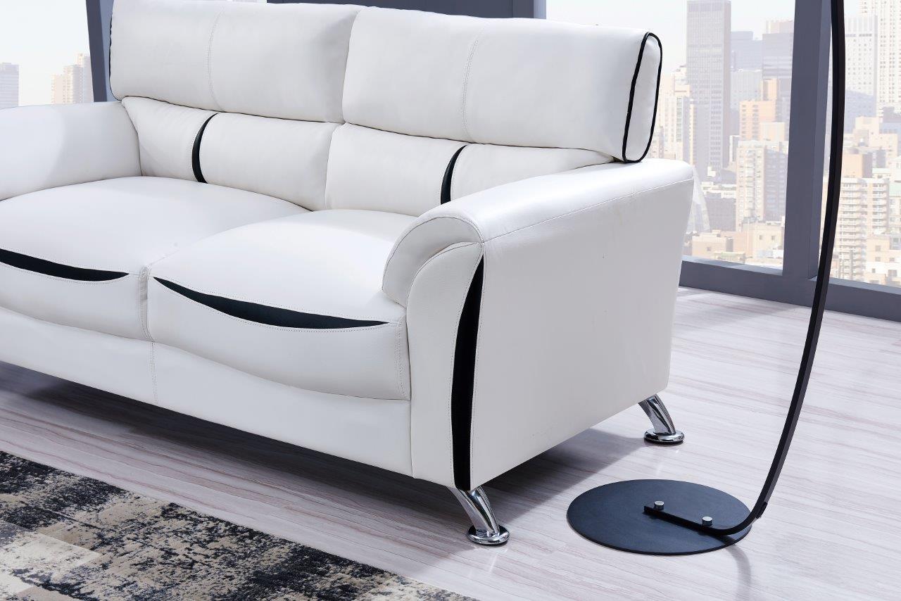

        
Global Furniture USA U9100 Sofa Loveseat White leather gel 00669439370674
